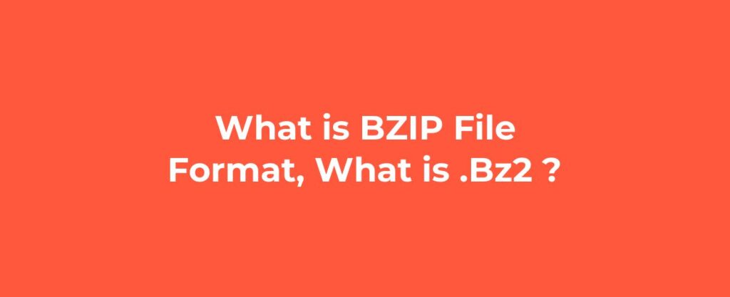 What is BZIP (.bz2) File Format?